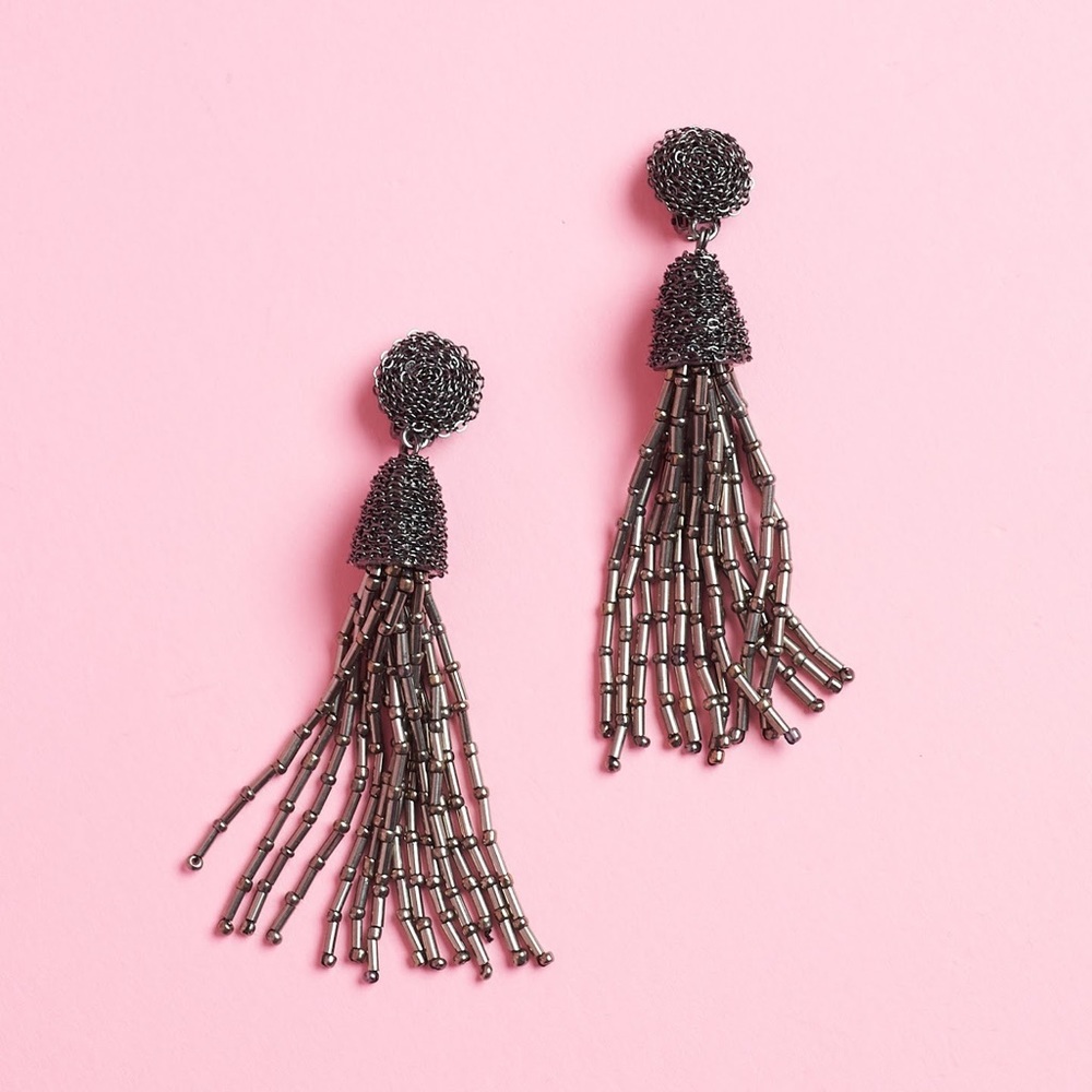 nOir Jewelry Tassel Earrings - Clip-Ons